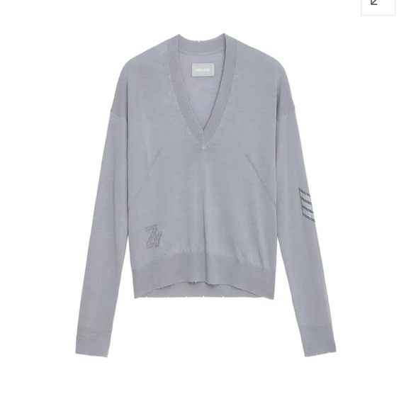 NWT Zadig Voltaire v-neck merino wool sweater - Picture 5 of 13